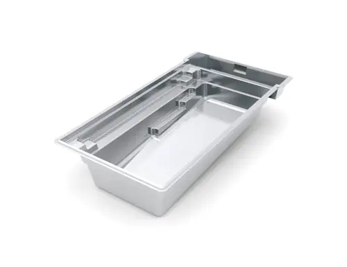 The Reflection™ with Cover Fiberglass Pool 3D image